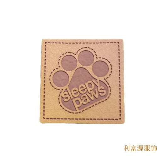 厂家直销PU皮皮标、仿真皮标